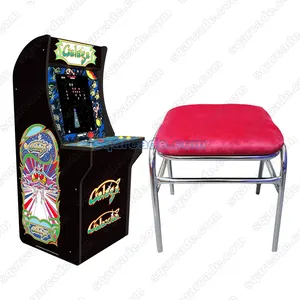 Vintage paslanmaz çelik krom kadife malzeme kare arcade bar tabureleri atari makinesi satılık oyun sandalyeleri