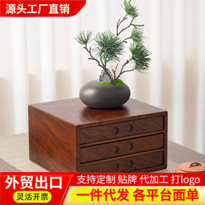 Cajas de té Pu'er rojas al por mayor, grandes cajas de regalo para té, estantes de exhibición de pasteles de té de varias capas, armarios de almacenamiento estilo cajón para el hogar - Product Image 4