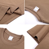 T-shirt surdimensionné noir uni à manches courtes en coton 100% 300 g/m², coupe streetwear, épaules tombantes, personnalisable avec logo pour homme