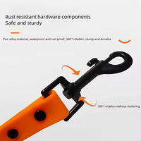 NOVIPET Ensemble laisse et collier pour chien en PVC imperméable, couleur unie, personnalisable pour la promenade et l'entraînement, équipement canin écologique