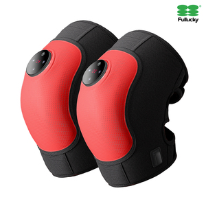 Masseur électrique rouge pour les genoux FULLUCKY, réglable, avec design enveloppant, pour soulager la douleur au cou et aux jambes, applications pour l'arthrite - Product Image 1