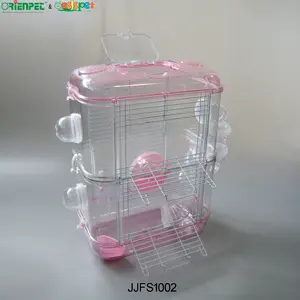 ORIENPET & OASISPET kandang Hamster kristal peliharaan 2 lapisan stok tersedia JJFS1002 produk hewan peliharaan