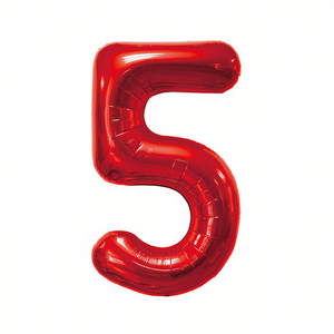 Party Love Number <b>5</b> <b>Balloon</b> Red 45cm Foil Helium Filled Birthday Party Decoration - Product Image 1
