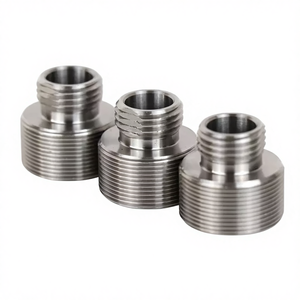 Conector Roscado de Acero Inoxidable de Doble Extremo con CNC para Mecanizado para Tuberías de Alta Presión - Product Image 3