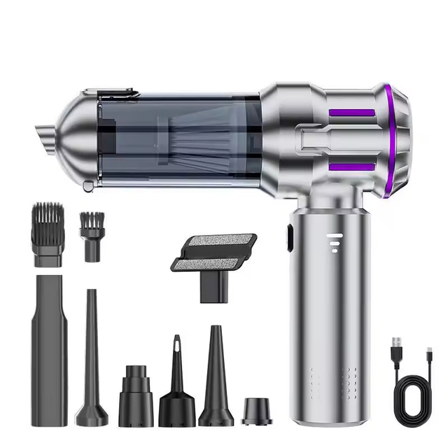 Powerful 15000Pa Suction Cordless Car Vacuum Cleaner 6000mAh Rechargeable Handheld Vacuum Cleaner with One Button Dust Emptying