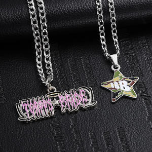 <span class=keywords><strong>Collana</strong></span> a Catena Cubana in Acciaio Inossidabile Dorato con Ciondolo Charm Cool in Metallo, Design Personalizzato per <span class=keywords><strong>Uomo</strong></span> e Donna - Product Image 5