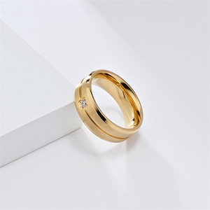 도매 반지 Bijoux En Acier 무산소 패션 남성용 스테인레스 스틸 지르콘 손가락 반지 - Product Image 4