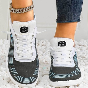 Scarpe da passeggio casual da donna in tela con lacci piatti, suola in TPR morbida, leggera e traspirante, ultime novità Primavera Estate 2026 - Product Image 3