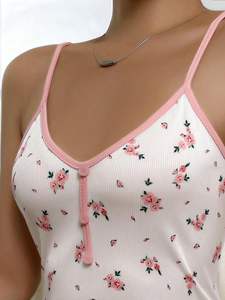 Nuova <span class=keywords><strong>camicia</strong></span> <span class=keywords><strong>da</strong></span> <span class=keywords><strong>notte</strong></span> <span class=keywords><strong>con</strong></span> stampa floreale di media lunghezza <span class=keywords><strong>con</strong></span> stampa floreale <span class=keywords><strong>con</strong></span> bottone <span class=keywords><strong>con</strong></span> scollo a V Plus Size <span class=keywords><strong>da</strong></span> casa-estate primavera confortevole Sexy - Product Image 5