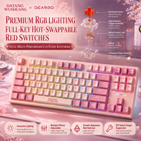 Clavier mécanique sans fil F87 75% USB Type-C Hot-Swappable RGB 88 touches en alliage d'aluminium pour ordinateur de bureau – Nouveau