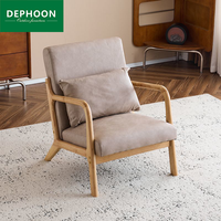 Fauteuil inclinable individuel Dephoon moderne, portable, durable et écologique en bois pour salon, chambre, hôtel et villa