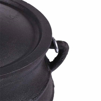 Ensemble de cuisine de camping pré-assaisonné pour l'extérieur, casserole de cuisson en fonte à trois pieds, pot sud-africain en fonte, four hollandais en fonte