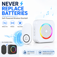 Sonnette sans fil Qichip QX-009-013 RF433MHz, portée 150m, 60 sonneries, volume élevé, installation facile, plastique ABS, garantie 2 ans