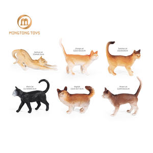Venta caliente 6 estilos <span class=keywords><strong>granja</strong></span> ganado modelo lindo Ragdoll Siamés <span class=keywords><strong>naranja</strong></span> gato mascota decoración 5 pulgadas Animal juguetes conjunto para niñas - Product Image 1
