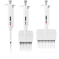 Pipette à volume réglable Dlab, autoclavable, monocanal et (8/12) multicanal, micropipette