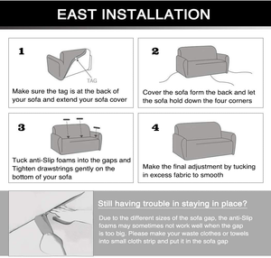 Fundas de Sofá Completas para 5 y 7 Plazas, Estampadas, Impermeables, en Forma de L, Fundas Elásticas para Sillas, Funda de 3 Piezas - Product Image 4