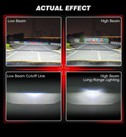 Luces Auxiliares Súper Brillantes de 60W con Luz Alta/Baja, IP68, Lentes Cuadradas de 3 Colores para Todoterreno, Motocicletas y Cuatrimotos