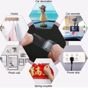 เทปกาวสองหน้าใสกันน้ำนาโนใส สติ๊กเกอร์ติดผนัง PVC สำหรับ<span class=keywords><strong>ใช้</strong></span>ในบ้าน-เทปกาวสองหน้าทำจากโพลีเอสเตอร์ - Product Image 4