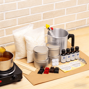 <span class=keywords><strong>Kit</strong></span> de <span class=keywords><strong>Fabrication</strong></span> de Bougies DIY en Cire de Soja Fait Main pour Débutants : Matériaux Complets Incluant Parfum et Boîte Cadeau Prête à Vendre - Product Image 1