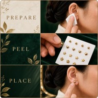 Patch magnétique personnalisé en or 24 carats pour l'oreille, faible MOQ, pour le bien-être, la relaxation et les soins de beauté (Marque privée)