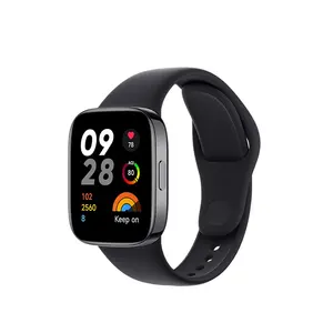 R Xiaomi Redmi Watch 3グローバルバージョン (ブラック) スマートウォッチ血中酸素心拍数モニターGPSスマートウォッチ