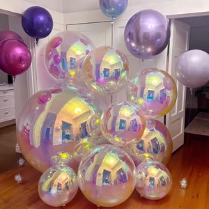 Colorful Giant Inflatable Ball Rainbow Color Glossy Mirror <strong>Balloon</strong> PVC Floating Ball Decoration Props for Event Party - Product Image 4