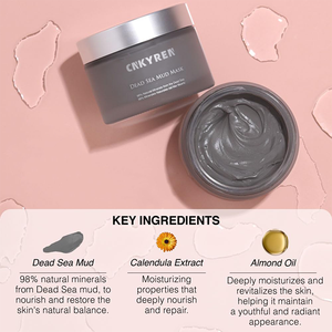 Großhandel Schlamm maske aus dem Toten Meer mit Calendula-Extrakt Mandel öl Tiefen reinigung Reinigung Poren behandlung für das Gesicht - Product Image 4