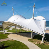 Estructura de Membrana Tensada de PVDF para Techos de Paisajes de Parques al Aire Libre, Resistente a la Intemperie y de Uso Permanente