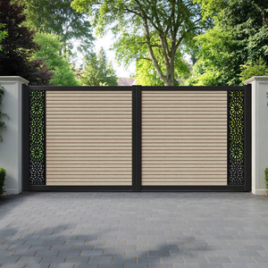<span class=keywords><strong>Portail</strong></span> battant motorisé en aluminium moderne pour entrée résidentielle, allée automatique, sécurité extérieure, robuste, thermolaqué - Product Image 4