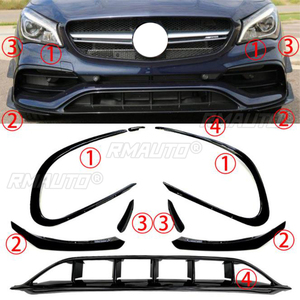 Front Bumper Lip Spoiler Diffuser <b>Splitters</b> Body Kit Aprons Cover Guard Trim for Mercedes Benz CLA-Class C117 CLA200 2016-2019 - Product Image 6