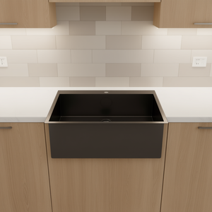 Fregadero de cocina de un solo seno de acero inoxidable negro bronce de 30 pulgadas, estilo rústico, calibre 18, fácil de limpiar - Product Image 2