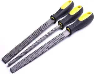 Factory direct sales 3 Pack set High Quality Carbon Steel Rasp Woodworking Files with Rubber Handles