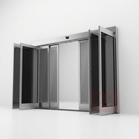 Pintu Geser Otomatis PAD PARD dengan Desain Modern dari Baja Anti Karat & Kaca untuk Rumah Sakit, Mal, Bandara