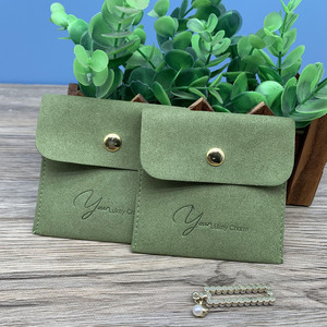 Bolsa de Regalo Personalizada de Microfibra para Anillos, Collares y Pendientes, Bolsa para Joyería con Botón - Product Image 6