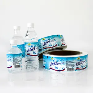 Prix usine étiquette bopp personnalisée pour bouteille d'eau minérale cosmétiques emballage privé étiquettes rouleau impression couleur transparente