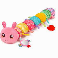 Peluche de chenille colorée, jouet en peluche doux, insecte en peluche pour enfants, cadeau d'anniversaire, décoration de chambre d'enfant