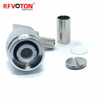 Fabricant TNC mâle prise 90 degrés connecteur à sertir à souder pour RG58 LMR195 RG223 RG142 RG400 câble RF coaxial connecteur coaxial