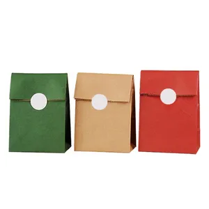 कस्टम मुद्रण प्रक्षालित एसओएस क्रिसमस उपहार पैकेजिंग क्राफ्ट पेपर शॉपिंग बैग