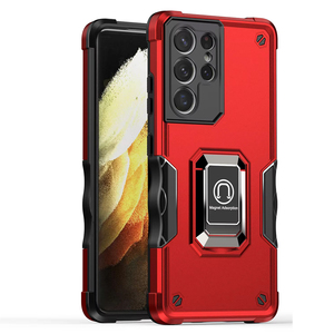 Armadura de lujo Protección Kickstand a prueba de golpes TPU + PC Hardware Phone Case <span class=keywords><strong>Samsung</strong></span> <span class=keywords><strong>S21</strong></span> <span class=keywords><strong>Ultra</strong></span> <span class=keywords><strong>5G</strong></span> Diseño simple al por mayor - Product Image 1