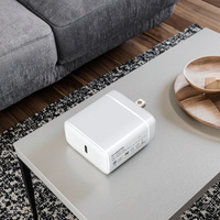 Chargeur mural pour ordinateur portable et téléphone Shenzhen Lvxiangyuan ultra fin 65W PD 3.0 USB-C à charge rapide, prise US, UL FCC DOE niveau VI