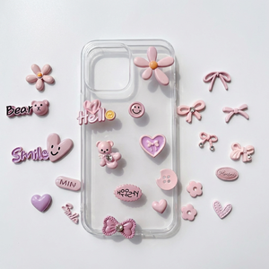 Dijes 3D de Zinc Impermeables Kawaii con Diseños de Lazo, Oso, Flor, Corazón y Estrella, Suministros para Manualidades y Estuches, para Pequeños Negocios, Venta al por Mayor, 10 unidades - Product Image 1