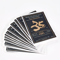 Étiquettes adhésives personnalisées, autocollants avec logo, rouleau gaufré à chaud doré sur mesure pour bouteilles de liqueur, spiritueux, rhum, fabricant de marques, Sea