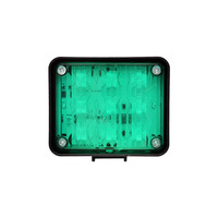 Feu de gabarit LED rouge rectangulaire pour camion et remorque, lampe latérale à refroidissement rapide avec couvercle en PC, auxiliaire