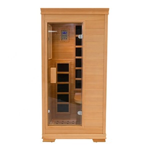Sauna sec intérieur de luxe au design moderne, taille personnalisée, 220v, <span class=keywords><strong>bois</strong></span> de pruche massif avec une puissance de 3kw, sans vapeur, enclos de massage pour la peau - Product Image 1