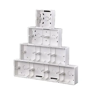 दीवार माउंट जंक्शन बॉक्स 86 प्लास्टिक पीवीसी लौ Retardant बिजली के सॉकेट कैसेट आउटलेट दीवार स्विच बॉक्स संलग्नक फ्लश बॉक्स