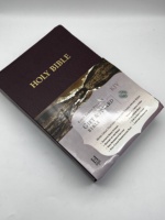 Bible KJV de haute qualité avec couverture en cuir et estampage doré, couverture rigide, papier 28 g/m², impression numérique - Best-seller