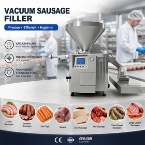 Máquina Embutidora de Salchichas al Vacío de Alta Capacidad para la Elaboración Artesanal de <span class=keywords><strong>Hot</strong></span> Dogs y Frankfurters - Product Image 1
