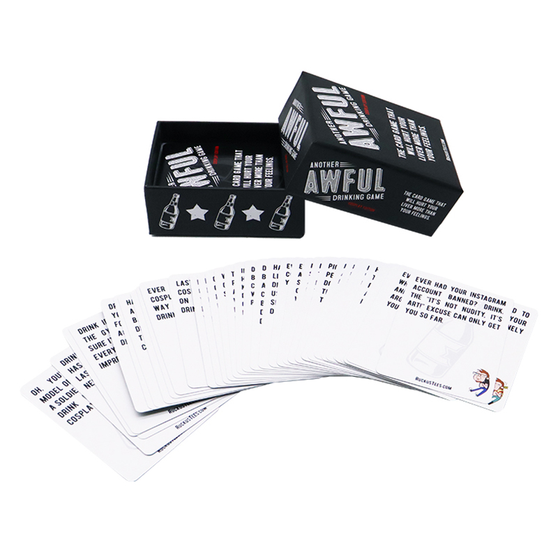 Adult activity card game custom printing flash cards
