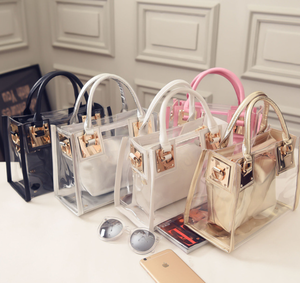 סיטונאי מוצרים אופנתיים 2025 תיק שליח נשים ברור העליון ידית כתף תיק pvc שק שק שק שקוף שק שק שק - Product Image 1