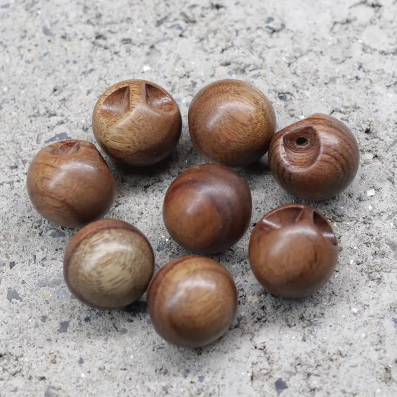 10/12mm black brown natural wood wood round bead button single hole spherical sewing accessory for custom dress